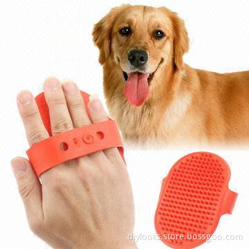TPU Handheld Pet Bath Massage Brushes, Available in Red Color, Easy to Use